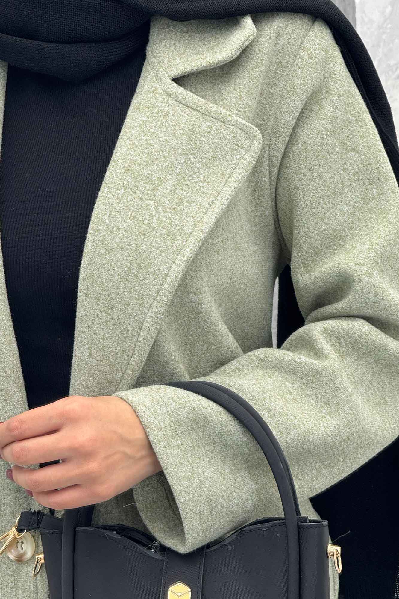 پالتو بلند فوتر تک دکمه SEVIN