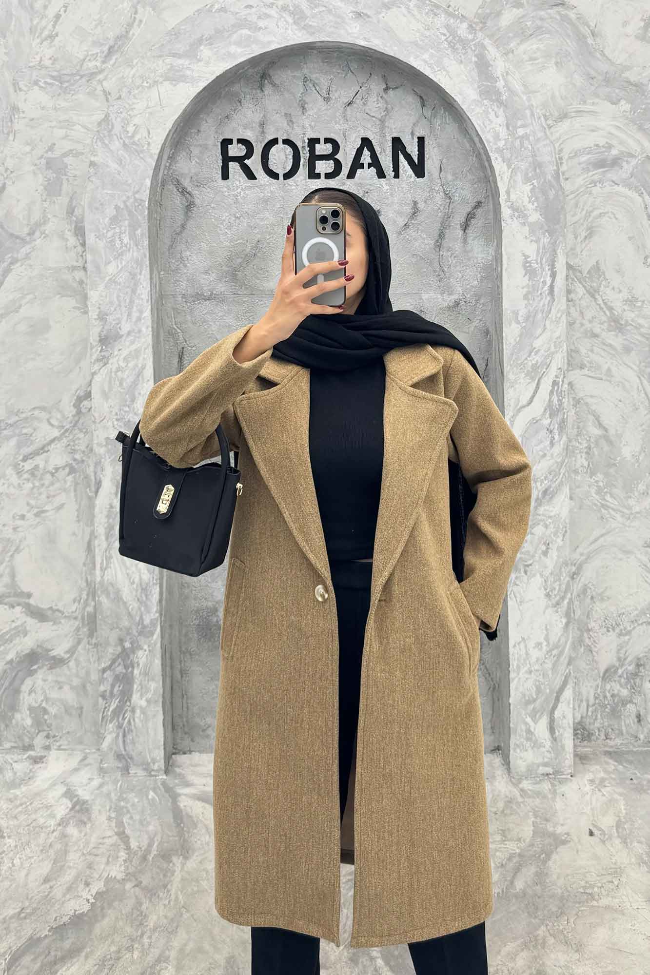 پالتو بلند فوتر تک دکمه SEVIN