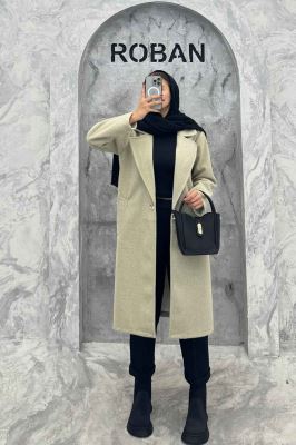 پالتو بلند فوتر تک دکمه SEVIN