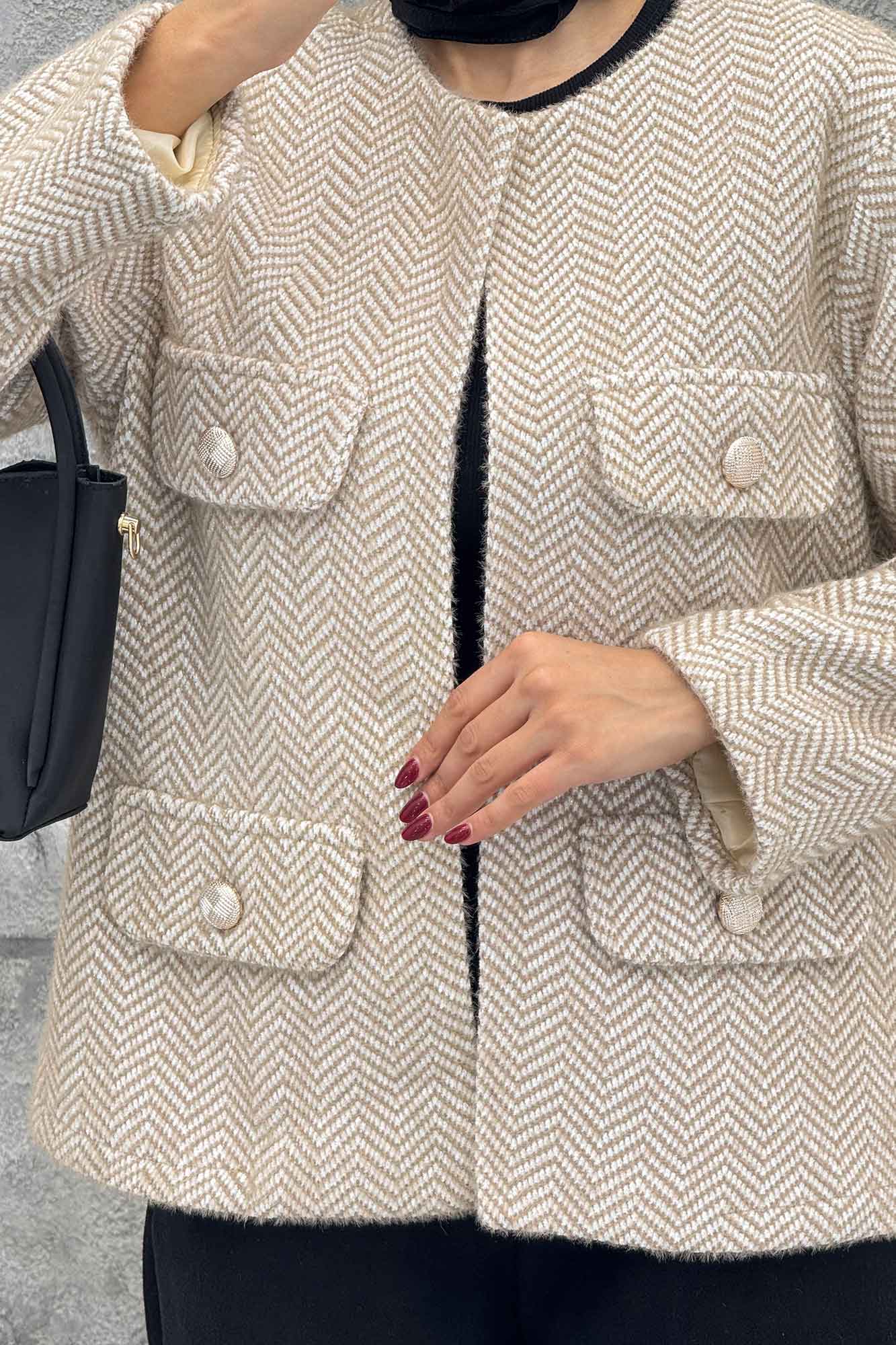 کت چهار جیب لمزور زیگزاگ