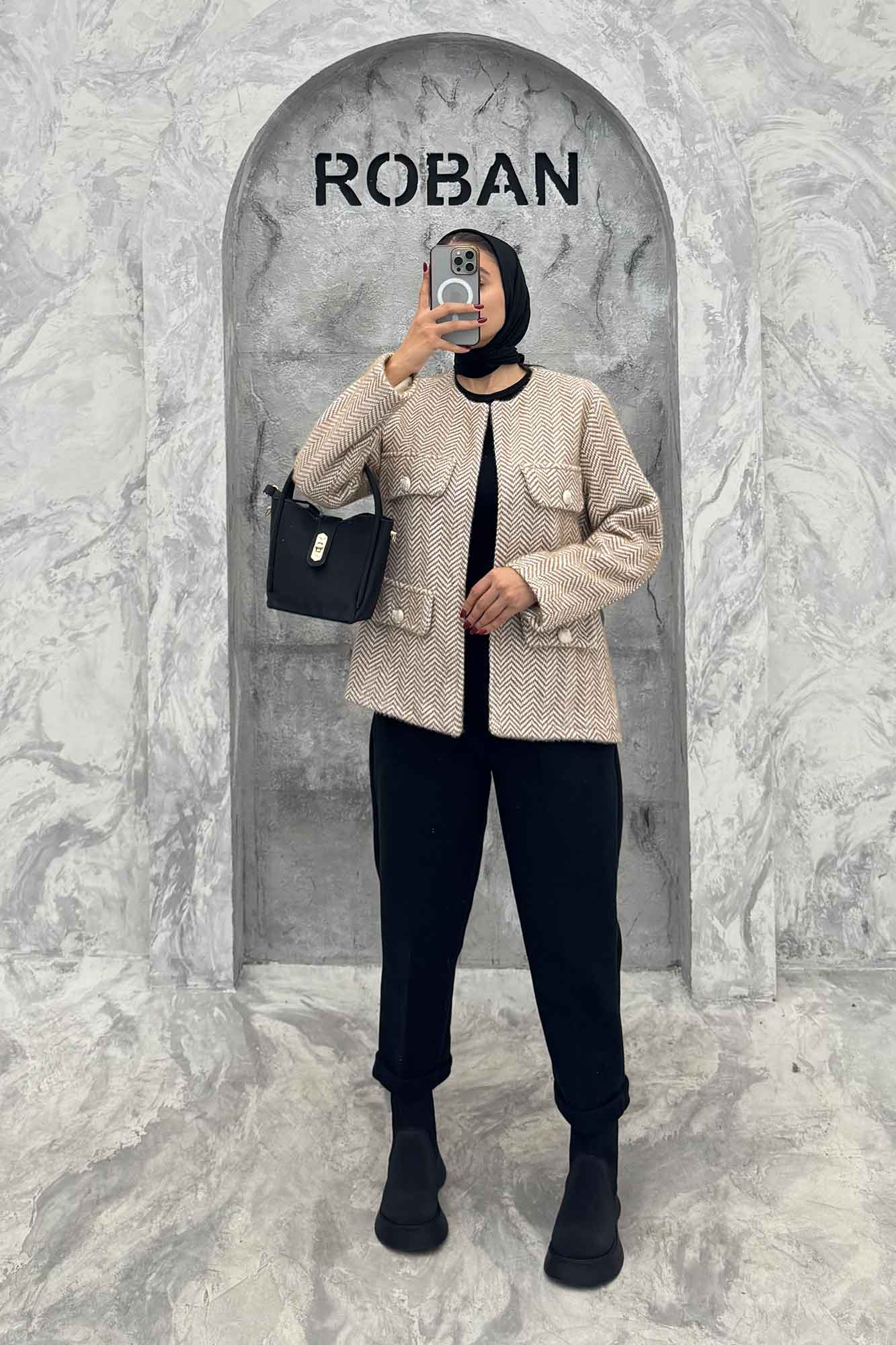 کت چهار جیب لمزور زیگزاگ