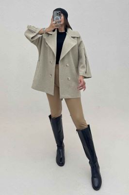 کت یقه پهن فوتر آستین سگک دار EXPORT