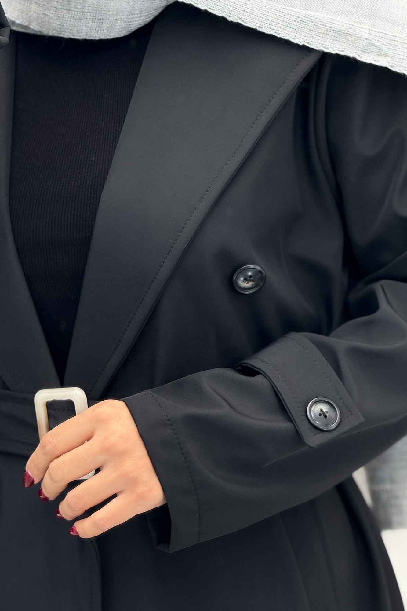 بارانی بلند کمربنددار سانتانا