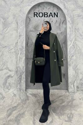 بارانی بلند کمربنددار سانتانا