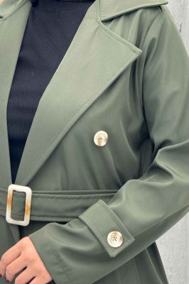 بارانی بلند کمربنددار سانتانا