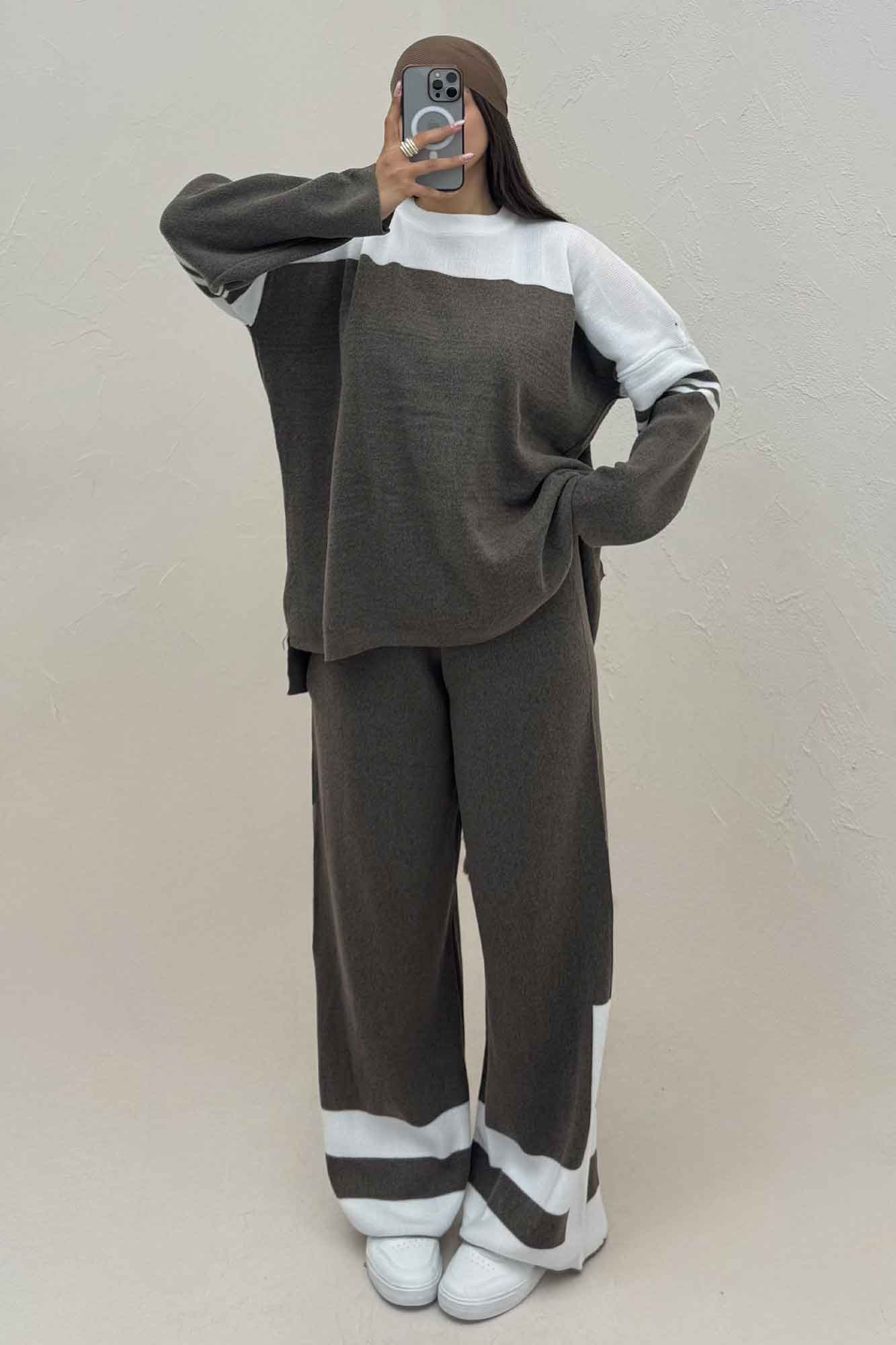 ست دورس و شلوار بافت لش