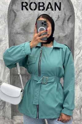 بارانی سانتانا جلو زیپ