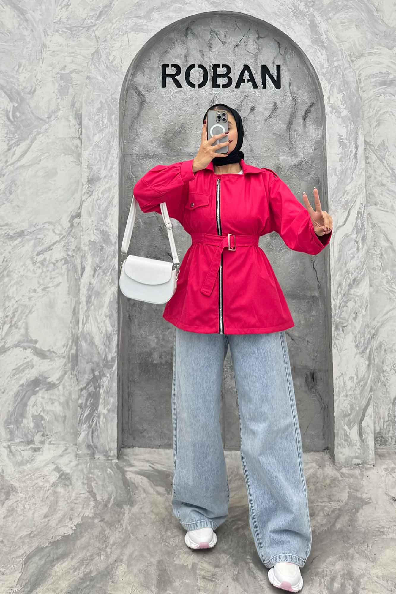 بارانی سانتانا جلو زیپ