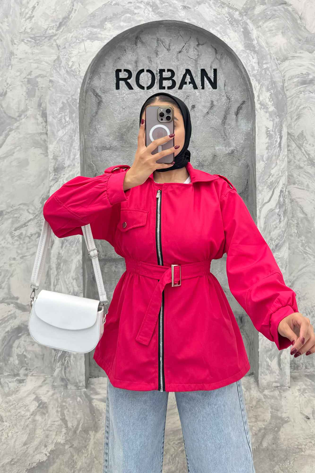 بارانی سانتانا جلو زیپ