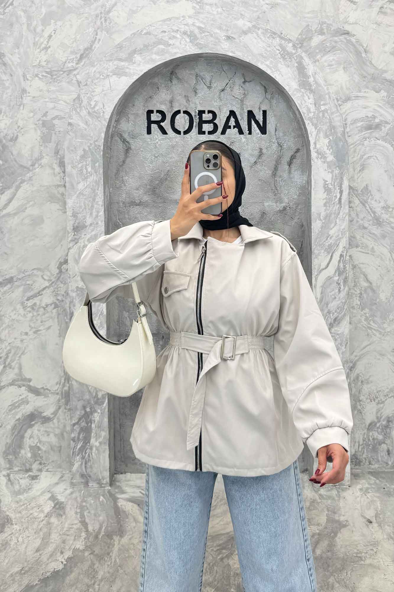 بارانی سانتانا جلو زیپ