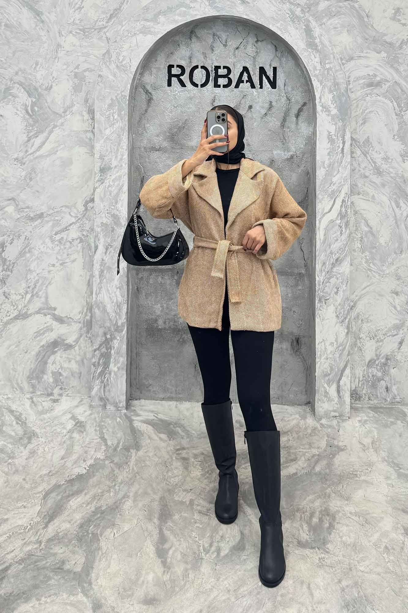 کت مینیمال جناقی آستردار