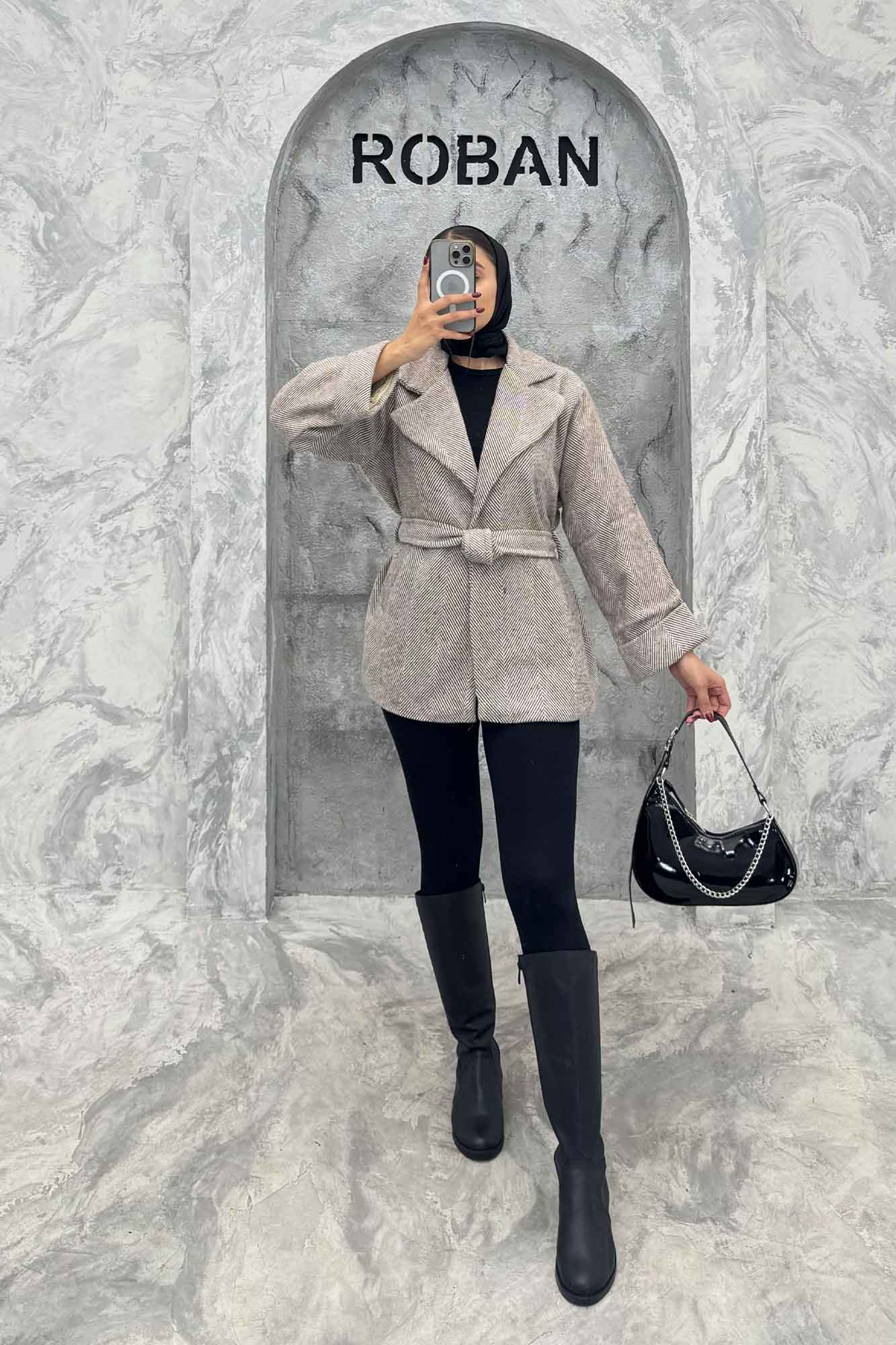 کت مینیمال جناقی آستردار