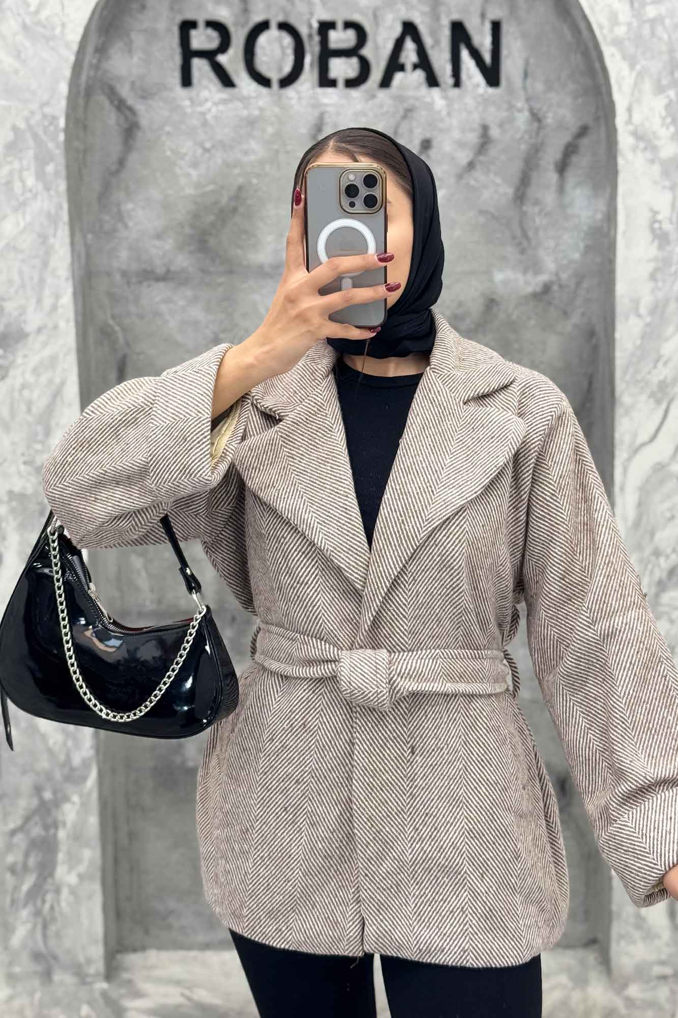 کت مینیمال جناقی آستردار