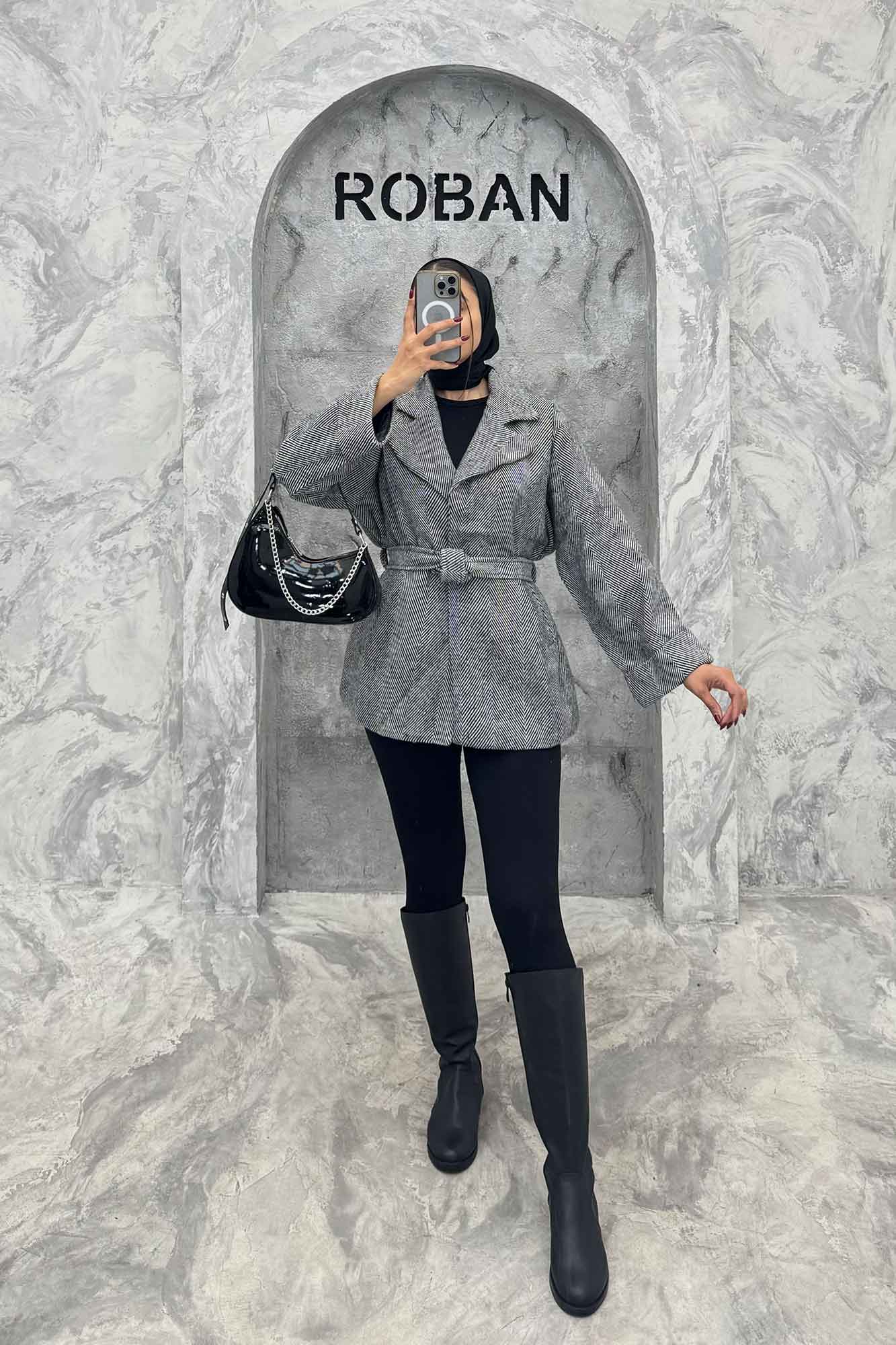 کت مینیمال جناقی آستردار