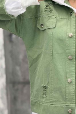 هودی دو جیب ترکیبی با کتان