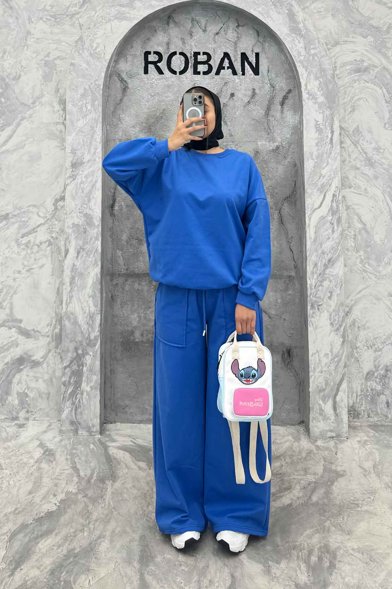 ست دورس و شلوار اسپرت یقه گرد