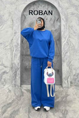 ست دورس و شلوار اسپرت یقه گرد