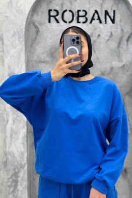 ست دورس و شلوار اسپرت یقه گرد