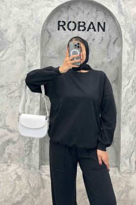 ست دورس و شلوار اسپرت یقه گرد