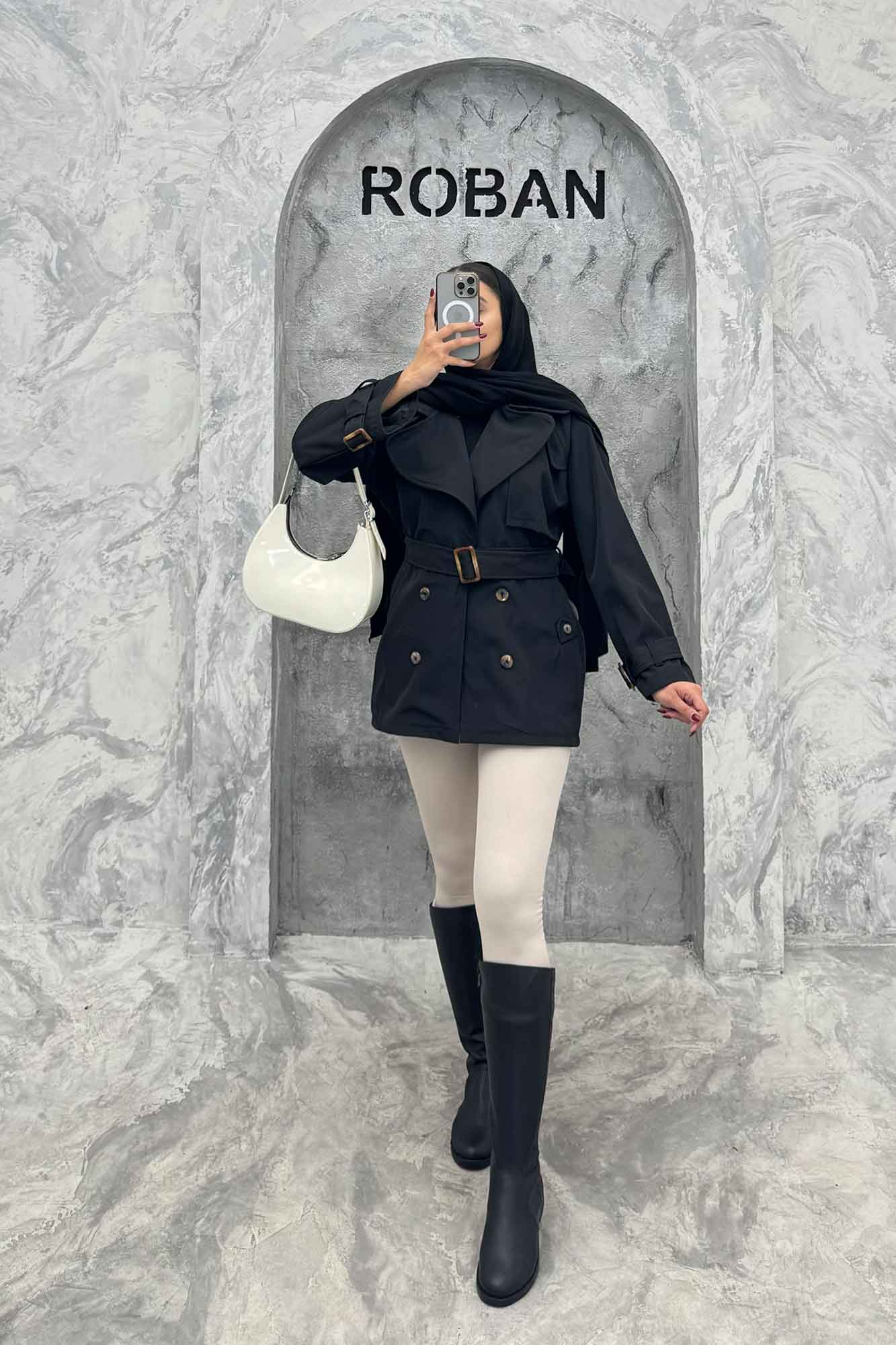 بارانی سانتانا آستین کمربندی