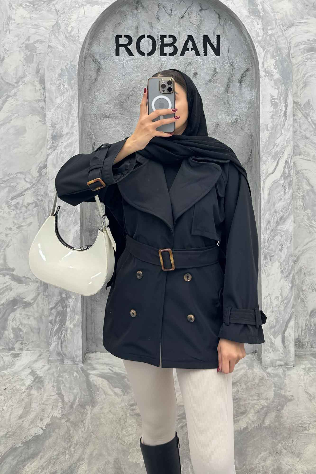 بارانی سانتانا آستین کمربندی