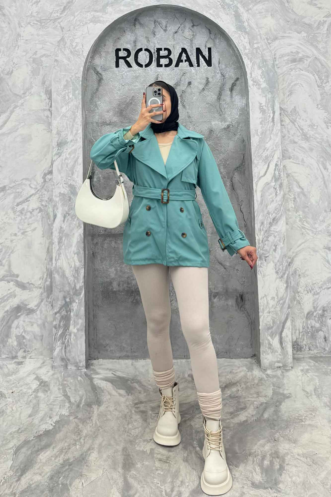 بارانی سانتانا آستین کمربندی