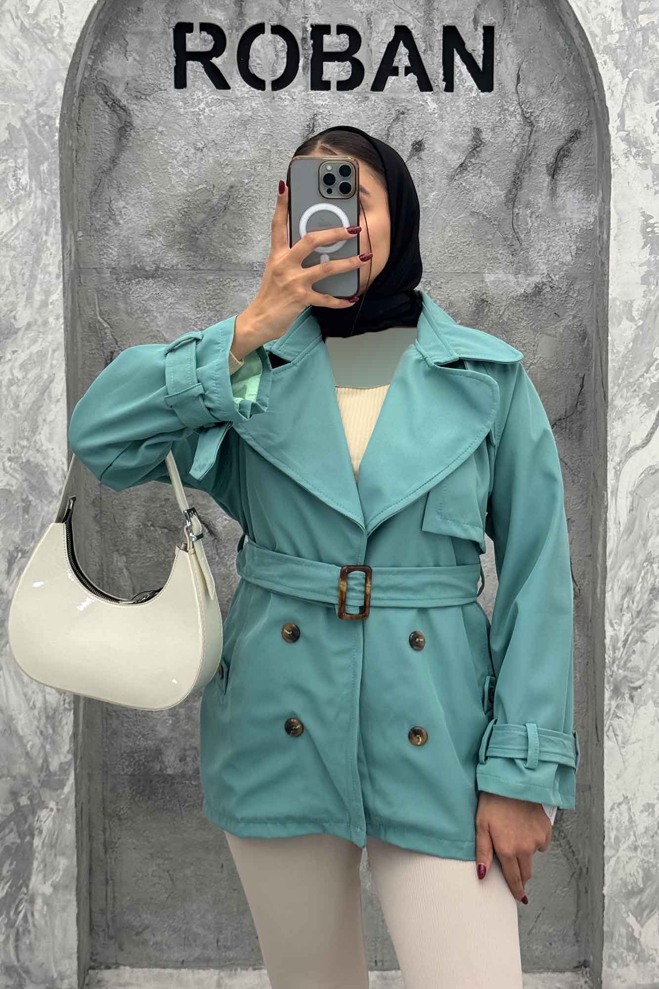 بارانی سانتانا آستین کمربندی