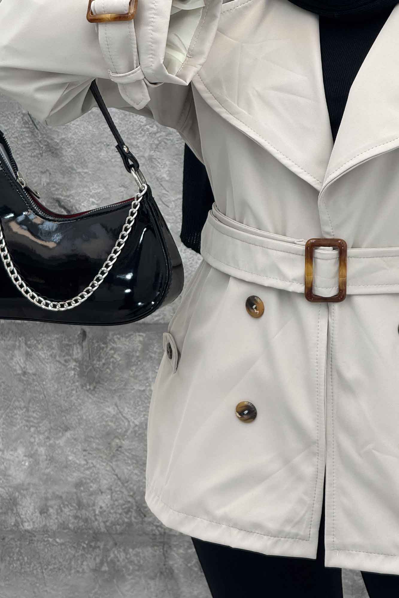 بارانی سانتانا آستین کمربندی