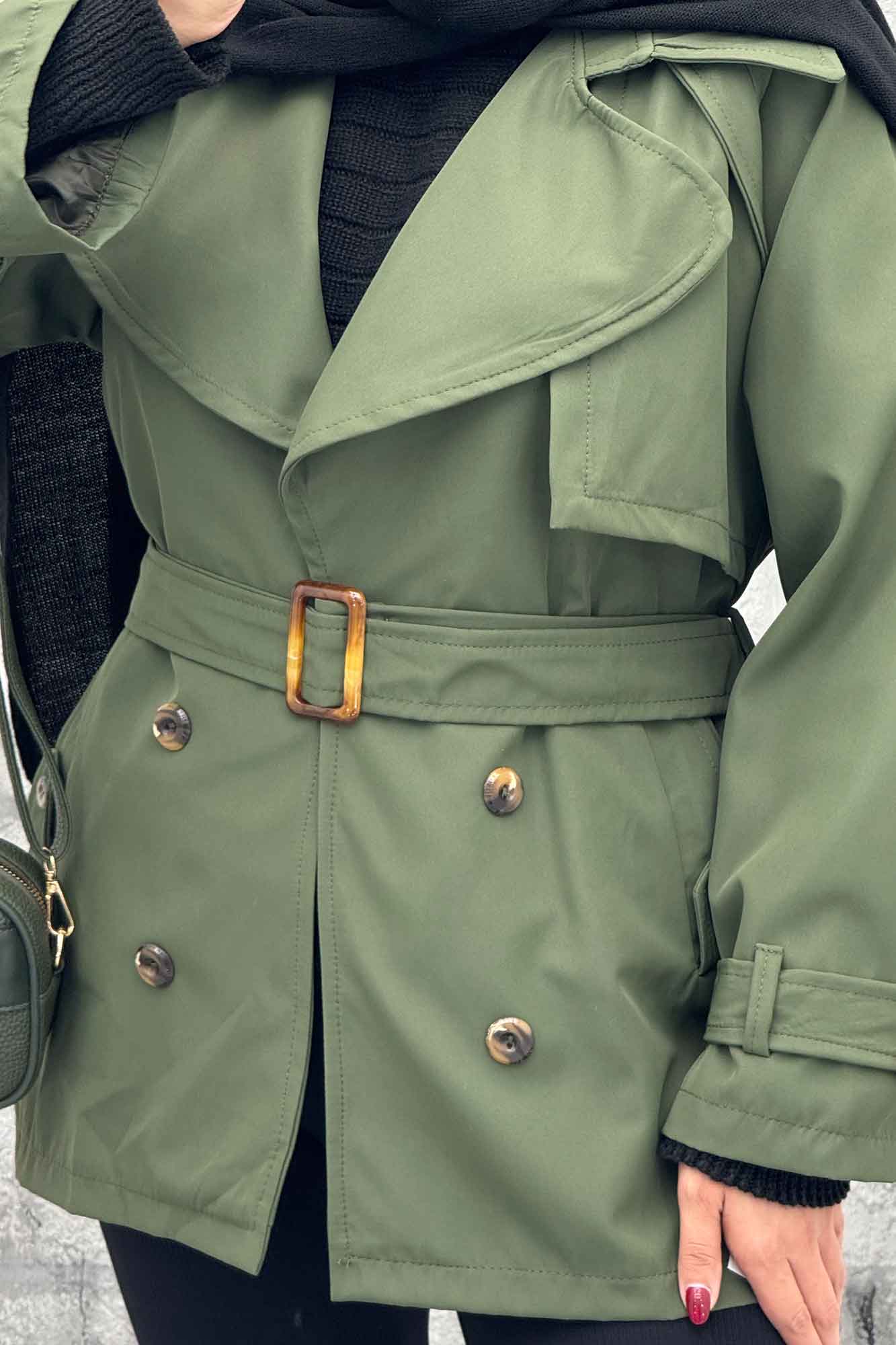 بارانی سانتانا آستین کمربندی