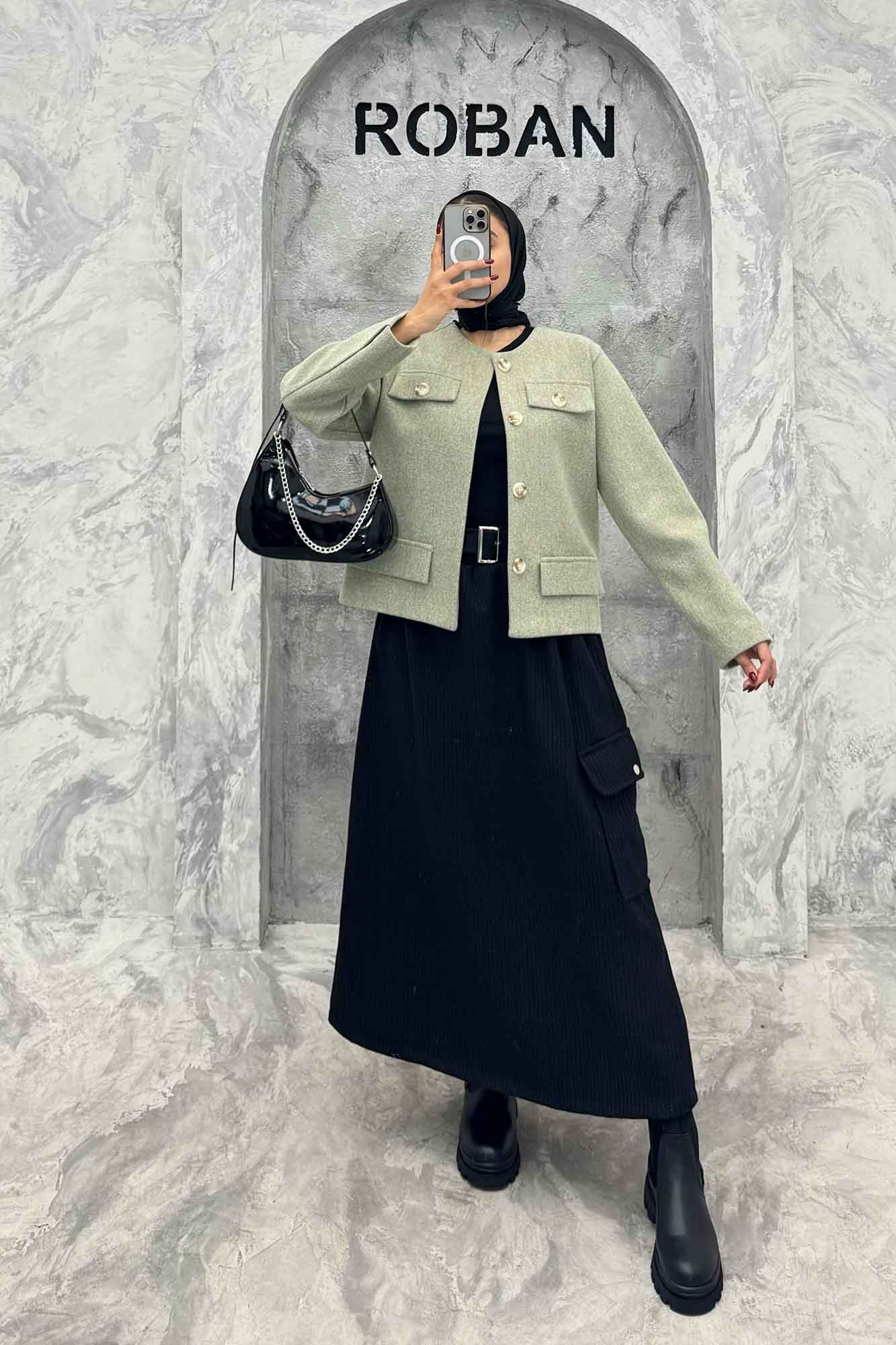 کت کوتاه فوتر طرح جیب آنیل