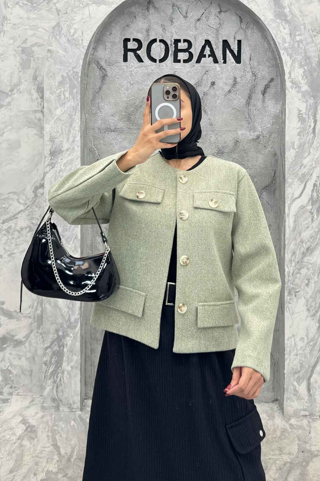 کت کوتاه فوتر طرح جیب آنیل