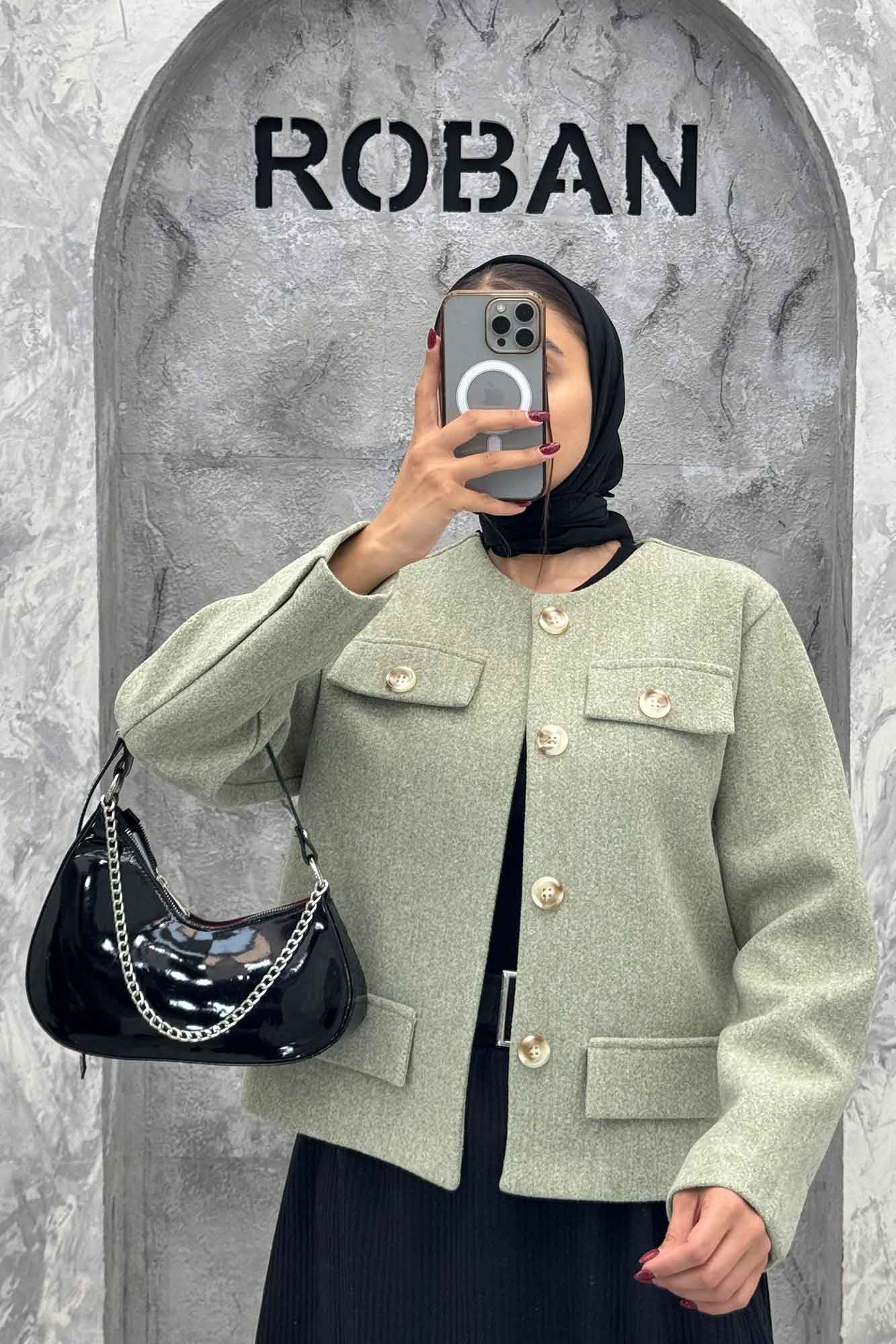 کت کوتاه فوتر طرح جیب آنیل