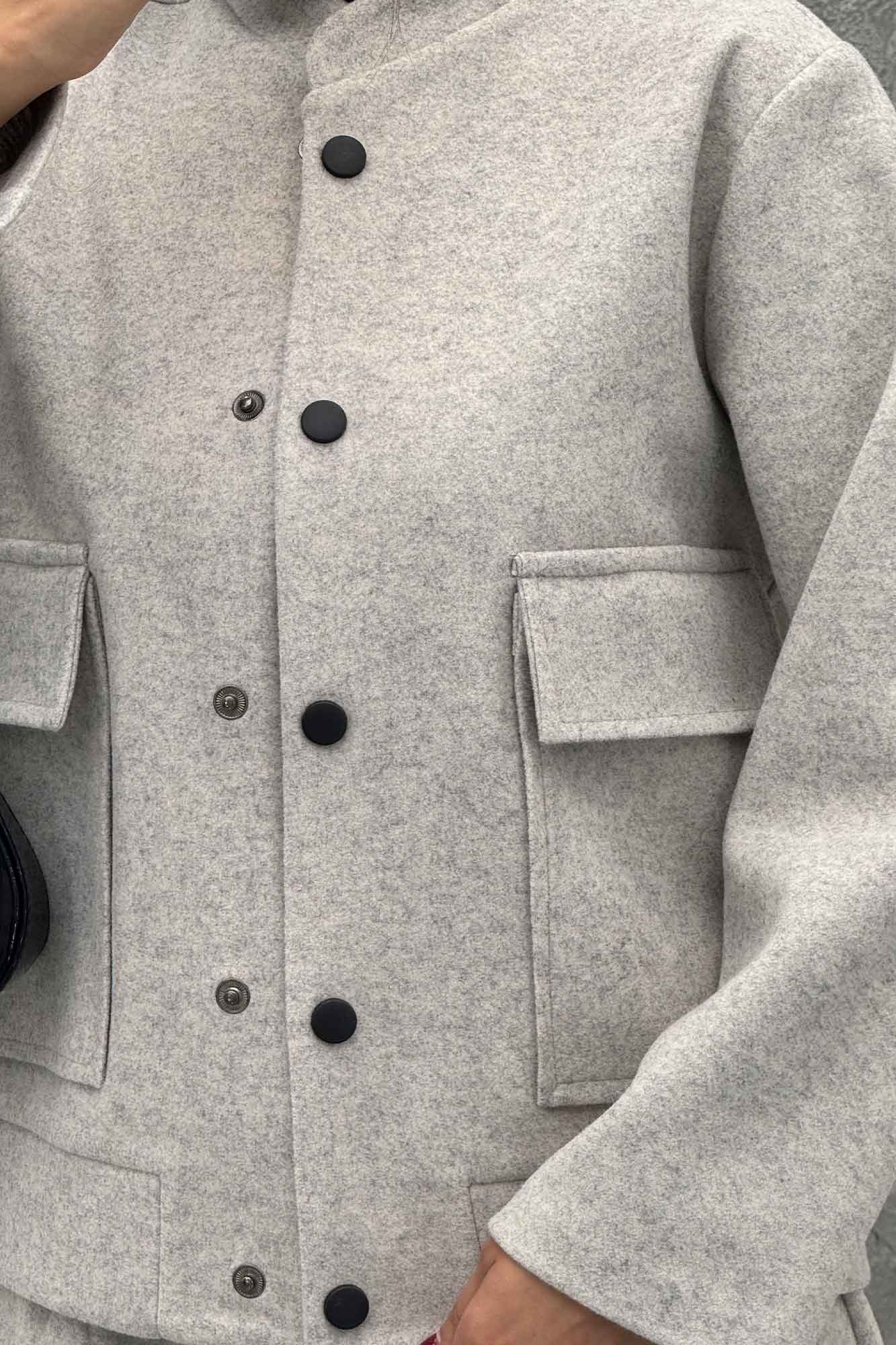 ست پالتو و شلوار فوتر جلو دکمه JESI