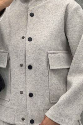 ست پالتو و شلوار فوتر جلو دکمه JESI