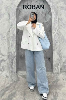 کت دو جیب فیتیله چهار دکمه DIAMANTE طرح راه راه