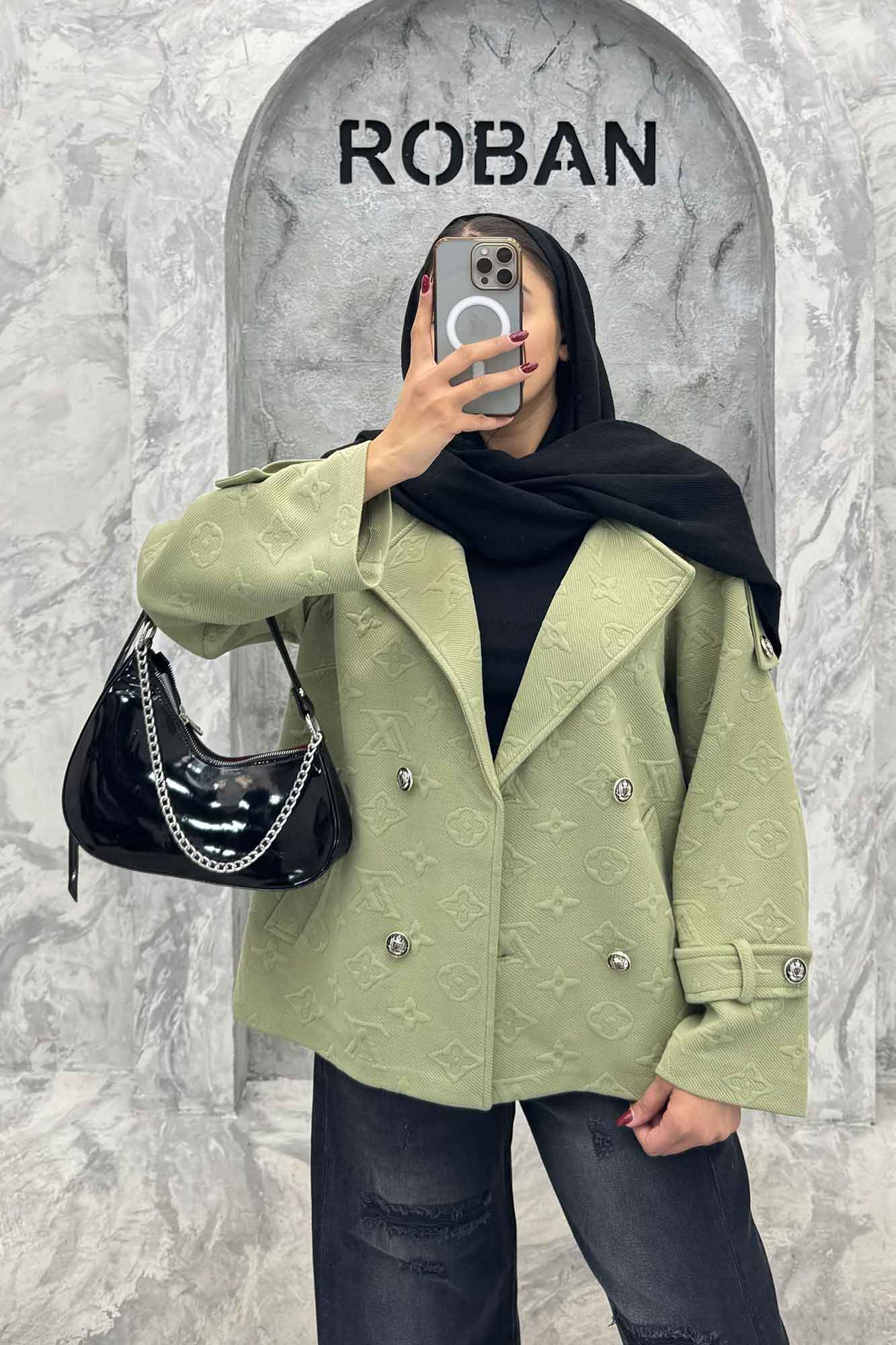 کت دو جیب فیتیله چهار دکمه DIAMANTE طرح LV