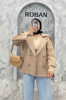 کت دو جیب فیتیله چهار دکمه DIAMANTE طرح راه راه