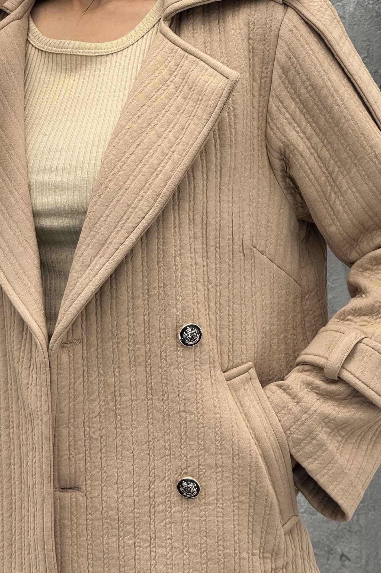 کت دو جیب فیتیله چهار دکمه DIAMANTE طرح راه راه