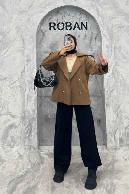 کت دو جیب فیتیله چهار دکمه DIAMANTE طرح راه راه