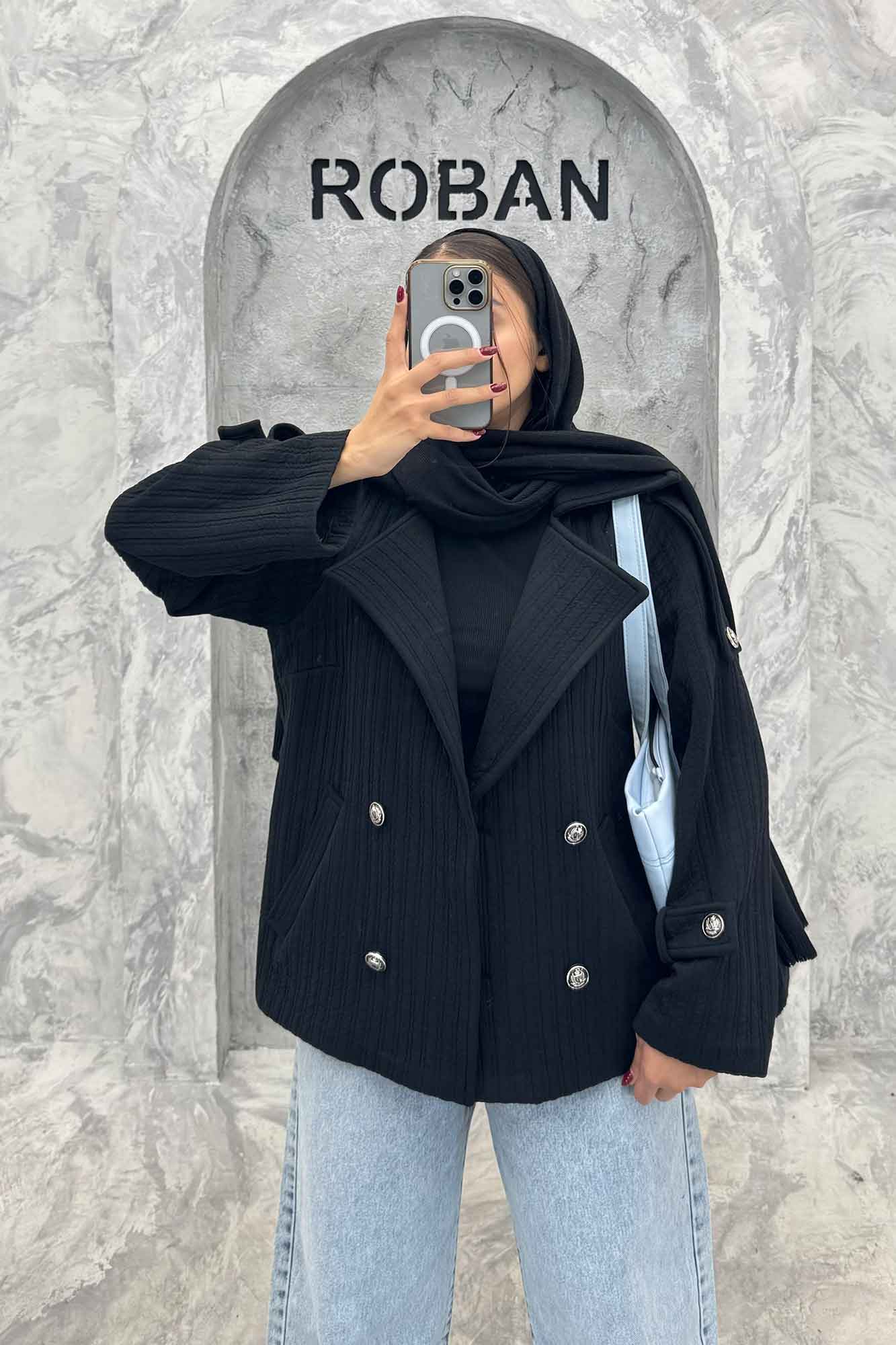 کت دو جیب فیتیله چهار دکمه DIAMANTE طرح راه راه