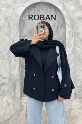 کت دو جیب فیتیله چهار دکمه DIAMANTE طرح راه راه