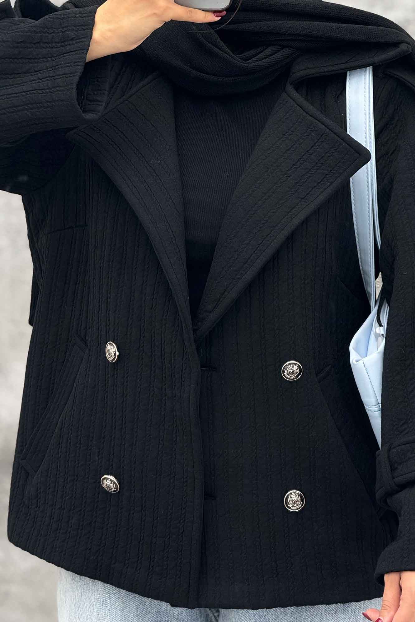 کت دو جیب فیتیله چهار دکمه DIAMANTE طرح راه راه