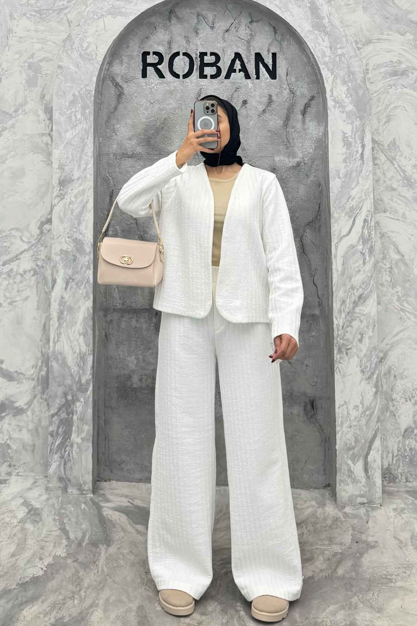 ست مینیمال کت و شلوار فیتیله آیسل