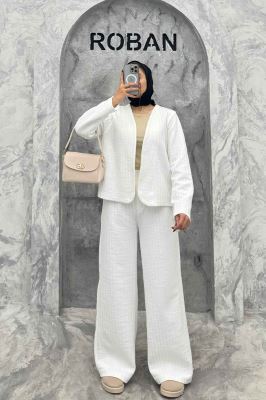 ست مینیمال کت و شلوار فیتیله آیسل