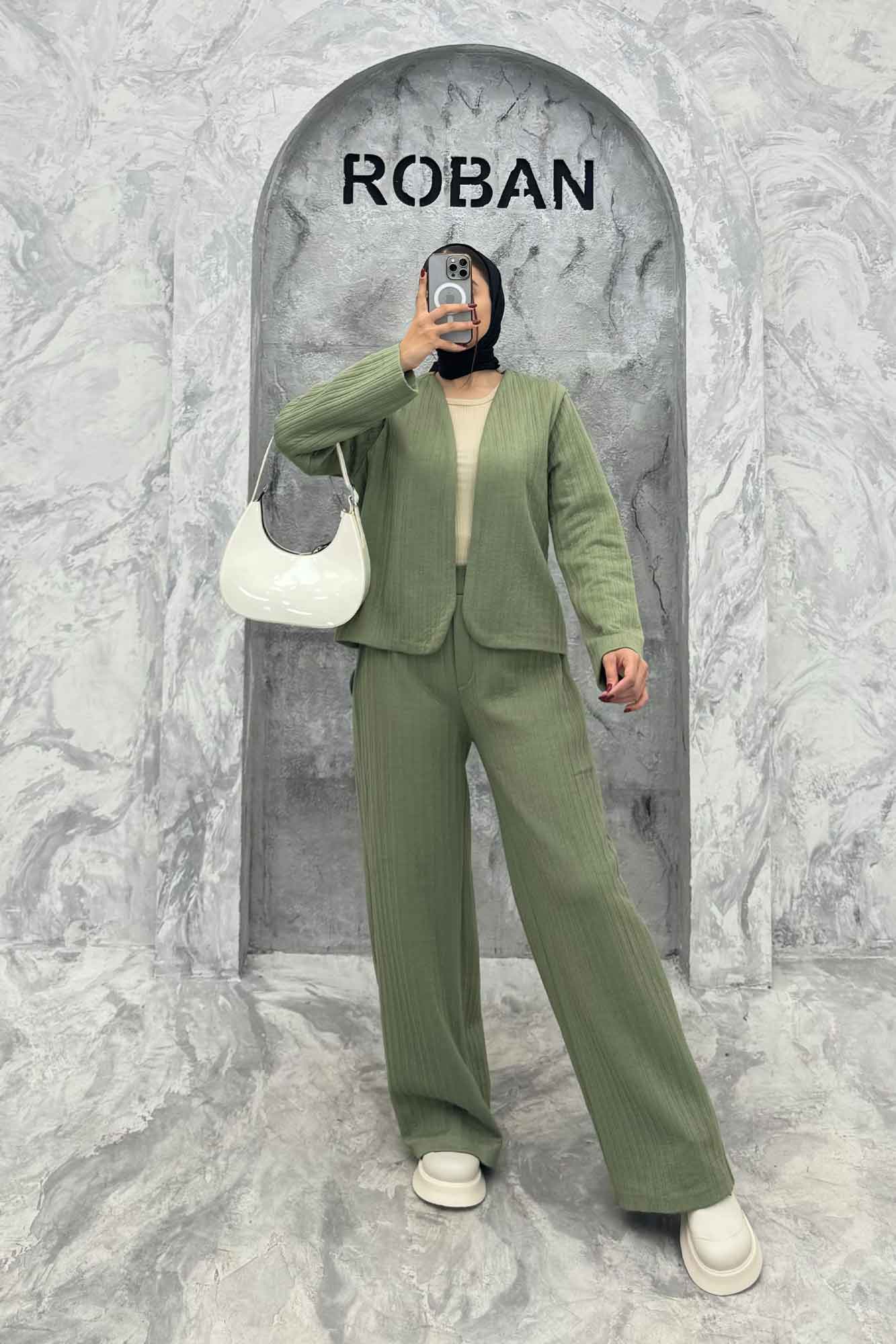 ست مینیمال کت و شلوار فیتیله آیسل