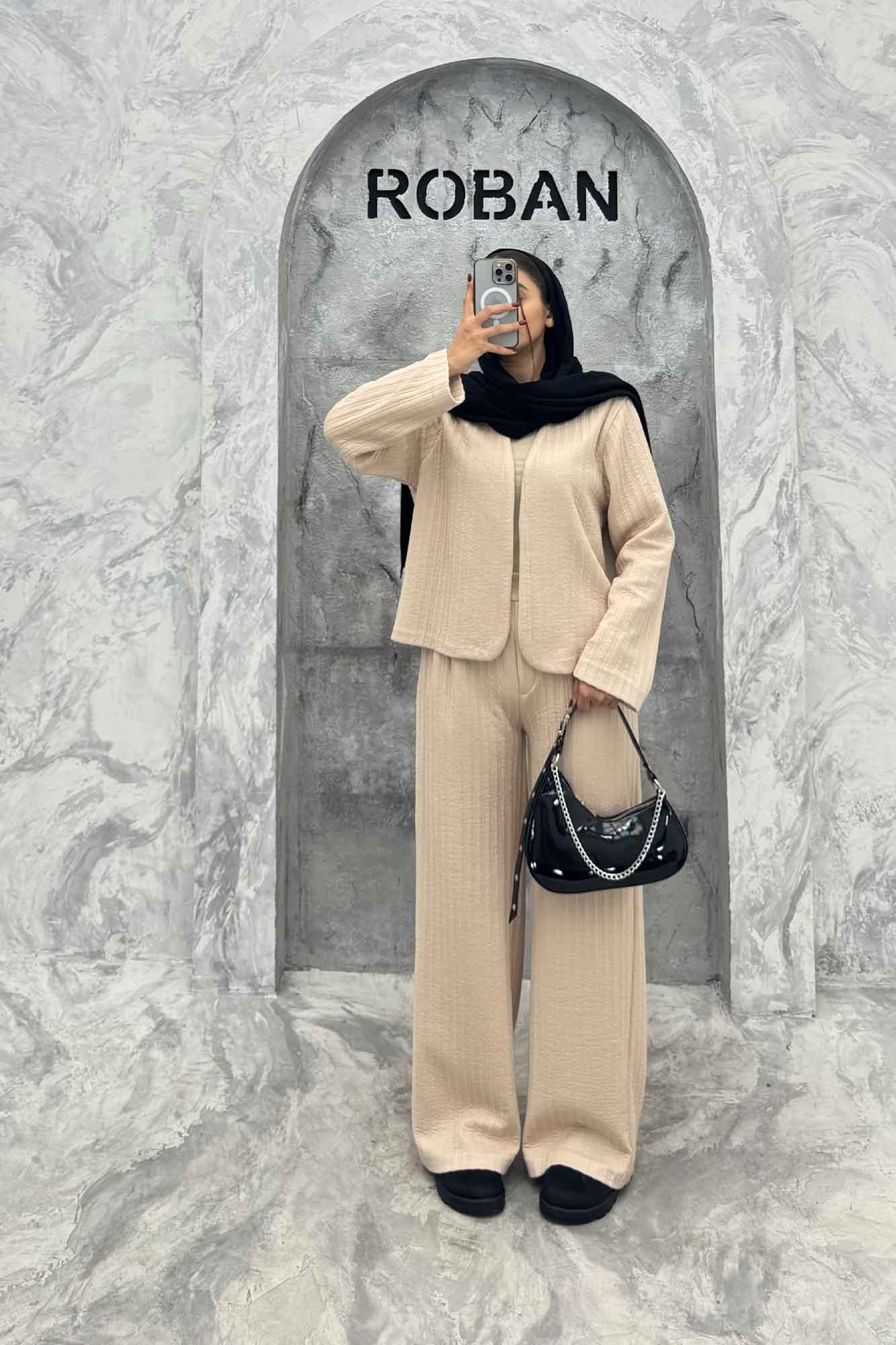 ست مینیمال کت و شلوار فیتیله آیسل