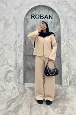 ست مینیمال کت و شلوار فیتیله آیسل