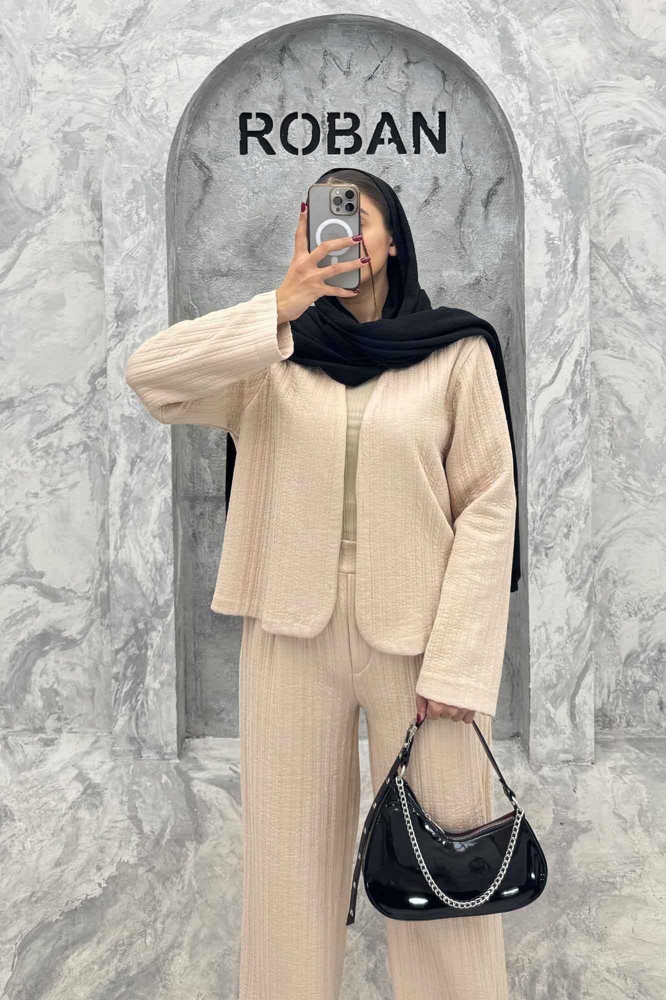 ست مینیمال کت و شلوار فیتیله آیسل