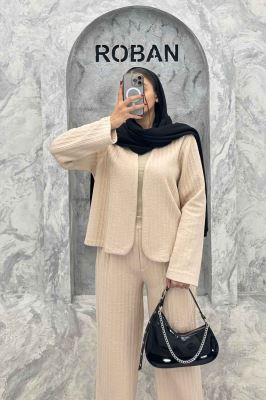 ست مینیمال کت و شلوار فیتیله آیسل