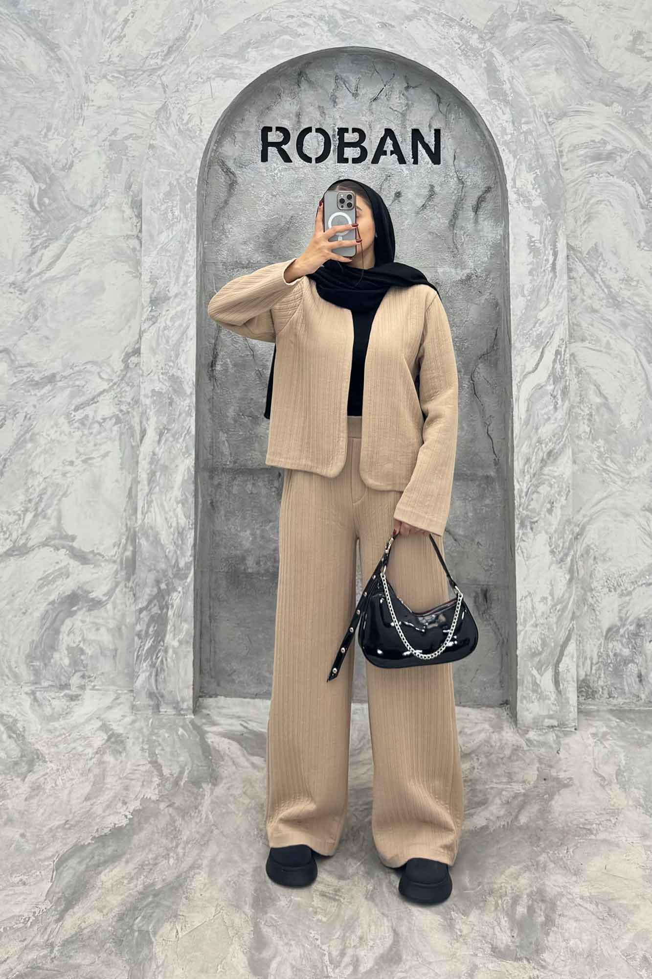 ست مینیمال کت و شلوار فیتیله آیسل